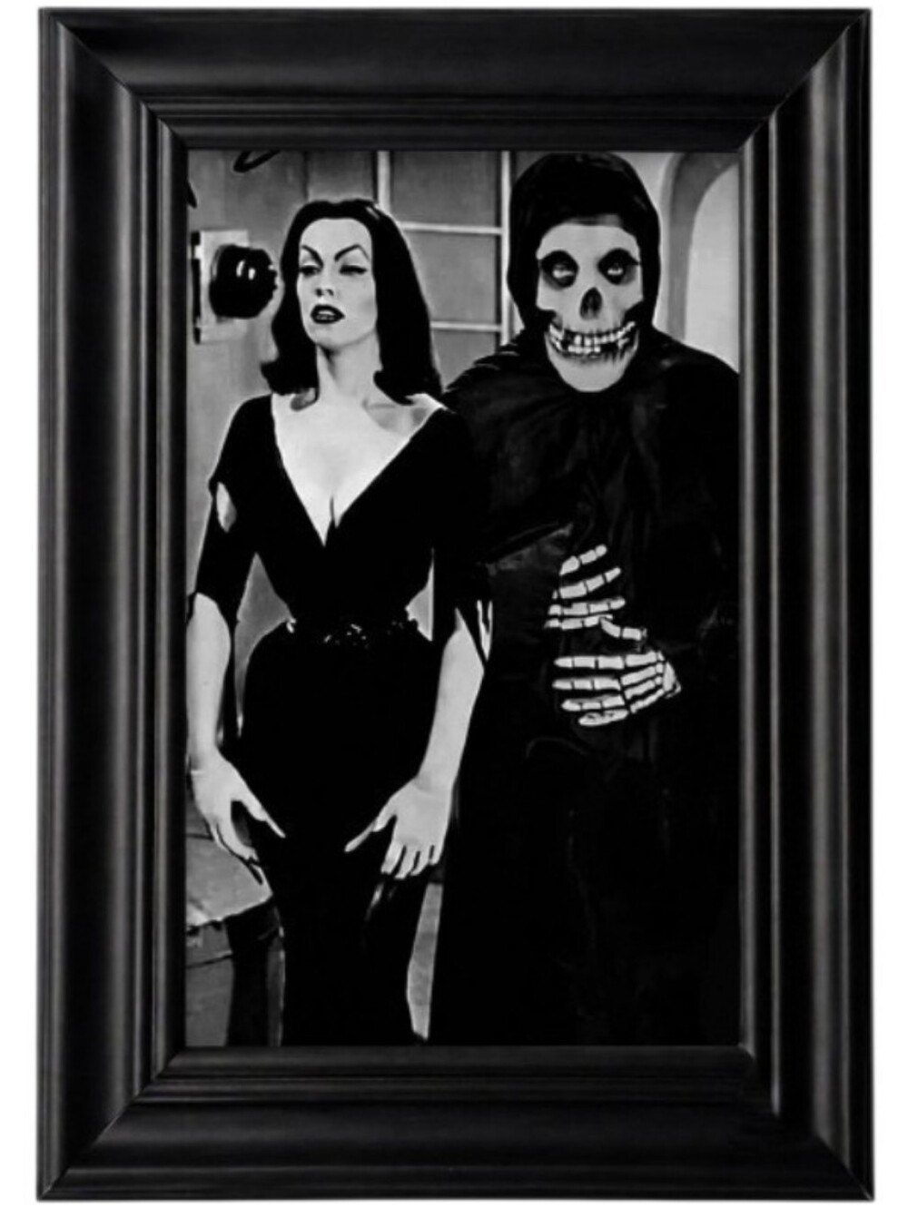 Vampira Horror Queen Crimson ghoul Skeleton skull misfits Punk Rock Goth Framed